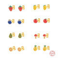 wholesale S925 Sterling Silver Fashionable and Versatile Fruit Series Stud Earrings, Popular in Europe and the US, Trendy and Creative Ear Accessories-0-0