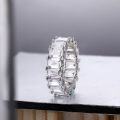 S925 Silver Fashion Row Zircon Ring, Minimalist Style-0-0