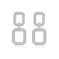 wholesale S925 Sterling Silver Zirconia Full Diamond Stud Earrings New Design Small and Exquisite Korean Style-0-4