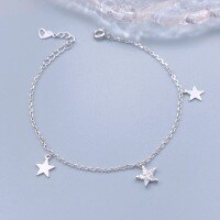 wholesale S925 Sterling Silver Diamond Star Bracelet, Minimalist Niche High-End Jewelry for Girlfriend or Bestie's Birthday Gift-Pentagram Bracelet>925 Silver