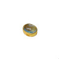 wholesale S925 gold-plated silver natural aquamarine lucky bucket bead drop accessories DIY handmade spacer beads for bracelets and necklaces-0-4
