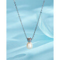 wholesale S925 Sterling Silver Baroque Freshwater Pearl Necklace for Women, Elegant and Minimalist Design, High-End Sense Collarbone Chain-0-0