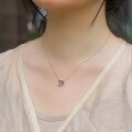 wholesale S925 silver gold-plated Japanese minimalist amethyst retro geometric pendant for women's trendy wholesale-0-1