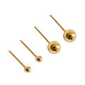 wholesale S925 Sterling Gold Plated Minimalist Sphere Stud Earrings for Women-0-4