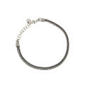 wholesale S925 Sterling Silver 242 Korean Trendy Cool Chain Ins Niche Minimalist Retro Snake Chain Bracelet for Women-0-4