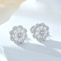 wholesale S925 Sterling Silver New Small Flower Ear Studs, Minimalist European and American Style Pure Silver Earrings for Women, High-End Sense Luxury Wholesale-0-1