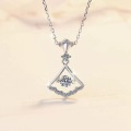 wholesale S925 Sterling Silver Maker Creative Fan-shaped Princess Small Skirt Necklace for Women, Fashionable Light Luxury Style Niche Collarbone Jewelry-0-0