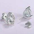wholesale S925 Sterling Silver Cross-Border Wholesale 1-Carat High-End Teardrop Moissanite Stud Earrings Jewelry-0-2