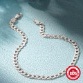 wholesale 925 Sterling Silver New Hot Cuban Chain Daily Wear Bracelet, Korean Style TikTok Accessory for Women-0-3