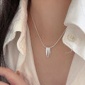 wholesale S925 Sterling Silver Minimalist Snake Bone Chain Tassel Wheat Necklace for Women, Korean Stall Goods NewChoker-0-2