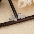 wholesale 925 Silver Butterfly Stud Earrings for Women, Korean Style Simple Zircon Combination Wear Fashion Jewelry Factory Wholesale-0-3