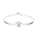 wholesale S925 Sterling Silver Korean Style Brushed Bead Design Bracelet, Minimalist Luxury, Niche Geometric Creative Jewelry-0-4