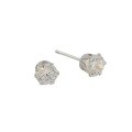 wholesale S925 Sterling Silver Minimalist Single Stud Earrings for Women, Korean Style Versatile INS Simple Diamond Studs Student Jewelry-0-4