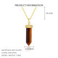 wholesale Metal Hexagonal Prism Moon Pendant Necklace For Women, Amazon Bestseller, Original Crystal Stone Wholesale-0-8