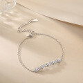 wholesale 925 Sterling Silver Inlaid Zirconia Row Diamond Necklace Bracelet, Niche High-Endins-0-3