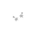 wholesale S925 Sterling Silver 622/623 Korean Version Ins Niche Design Minimalist Versatile Starfish Screw Bead Twist Closure Stud Earrings-0-5