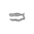 wholesale S925 Sterling Silver Korean Ins Original Design Squid Tentacle Series Textured Inlaid Diamond Open Ring for Women-0-6