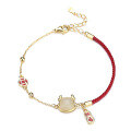 wholesale S925 Sterling Silver Chaocheng New Cute Dragon Red String Attract Wealth and Fortune Hetian Jade Bracelet Retro Chinese Style Hand Accessory-0-4