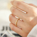 wholesale 14k Gold Plated 925 Sterling Silver Ring Women's NewIns Style Fashion Versatile-0-2