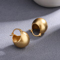 wholesale 925 Sterling Silver Ins Style Minimalist Earrings, Versatile Gold Ball Earrings for Women, Light Luxury Niche Design Retro Ear Drops-0-1
