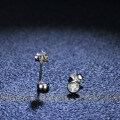 Sterling Silver T&Co Bubble Earrings with Moissanite for Women-0-2