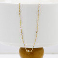 wholesale Silver-plated gold vermeil beaded chain with natural labradorite pendant, factory wholesale-0-1