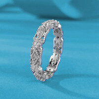 wholesale S925 Sterling Silver 6*12mm Marquise Diamond Ring, European and American Ins Style Wedding Band Ring for Women-R1260 Silver Lace Ring Size 9