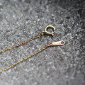 wholesale 14K Gold Korean Minimalist Versatile Naked Chain, Genuine Gold Shining Ultra-Thin Collarbone Necklace, Does Not Fade-0-2