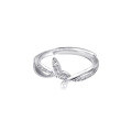 wholesale S925 Sterling Silver Fresh Mermaid Tail Pearl Ring for Women, Summer Ocean Sweet Girly Adjustable Ring-0-4