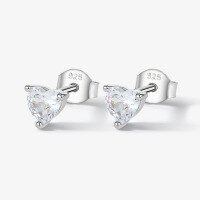 wholesale 925 Sterling Silver Earrings Heart Zircon Stud Earrings Ins Style Small and Exquisite Temperament High-end Sense Valentine's Day Foreign Trade Jewelry Women-Love-Gold 925 Silver