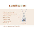 S925 Sterling Silver D Color Moissanite Teardrop Pendant Necklace-0-10