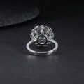 wholesale S925 sterling silver natural green amethyst ring, stylish and luxurious design with pave-set colored gemstones-0-3