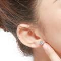 wholesale S925 Silver Minimalist Japanese Korean Style Small Fresh and Unique Design Four-Prong Zircon Stud Earrings for Women Wholesale-0-3