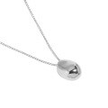 wholesale S925 Sterling Silver Oval Egg-shaped Textured Geometric Minimalist Korean-style Ins Pendant for Women-0-5