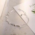 wholesale S925 Sterling Silver Women's Bracelet Korean Japanese Simple Sweet Dainty Student Personality Versatile Lover Best Friend Anklet Gift-0-3