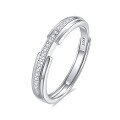 wholesale S925 Sterling Silver Original Design High-end Couple Rings Adjustable Plain Band Rings Valentine's Day Gift-0-138