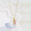 wholesale 10K Gold Plated with Natural Tourmaline Pendant for Women, Fresh and Elegant Style Necklace Factory Supply-0-3