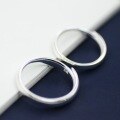 wholesale 990 Sterling Silver Plain Open Ring for Women, Minimalist Couple's Matching Band for Men, Engravable Wedding Gift-0-1
