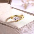 wholesale S925 Silver Teardrop Moissanite Ring, Simple and Fashionable, Amazon Best-Selling Band-0-2