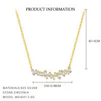 wholesale S925 Sterling Silver Geometric Square Micro-inlaid Zircon Earrings For Women-A4020-Gold 925 Silver