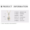 925 Sterling Silver D Color Moissanite Geometric Drop Pendant Necklace-0-7