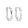 wholesale S925 Sterling Silver 818 Smooth Diamond-Cut Ear Studs for Women, High-End, Niche, Original, Ins Minimalist, Elegant Silver Ear Accessories-0-5