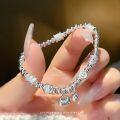 wholesale 999 Pure Silver Women's Lucky Charm Beaded Bracelet DIY Design Bangle Versatile Luxe Fine Jewelry One-Piece Drop Shipping-0-3