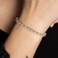 wholesale S925 Sterling Silver 3mm Round Cut White Zircon Cast Tennis Bracelet Luxury Accessory-0-3