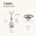 Sterling Silver Fashion Pendant Necklace with Moissanite-0-17