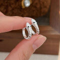 wholesale S925 Sterling Silver Snake Earrings for Women, Korean Style Ins Fashion Design Sense Zodiac Year Ear Clips-0-0