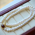 wholesale Metal material first, factory wholesale new Chinese style natural freshwater pearl necklace for women, retro and luxurious versatile ladies necklace-0-2