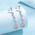 wholesale S925 Sterling Silver Moissanite Love Earrings and Ear Pendants, Simple and Luxurious Ins Style, Valentine's Day Gift for Girlfriend-0-2