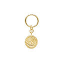 wholesale S925 Silver Plated with 14K Gold Japanese Retro Minimalist Style Double-Sided Three-Dimensional Pendant-0-1