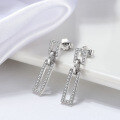 wholesale S925 sterling silver geometric earrings with zirconia, versatile earrings, factory direct wholesale-0-2